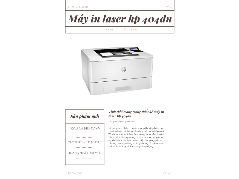máy in laser đen trắng hp 404dn dành cho văn phòng vừa và nhỏ